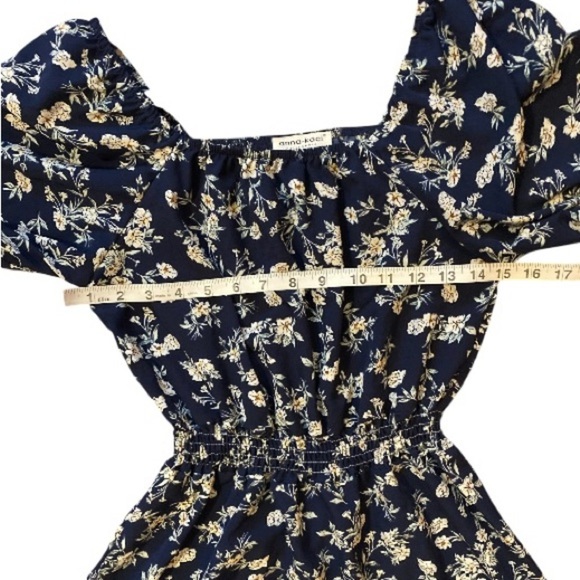 Anna-Kaci California Womems navy Fall Floral Long Sleeve Maxi Dress size small - Picture 4 of 9